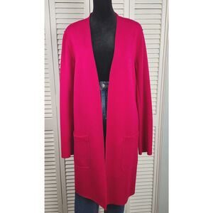 Carolina Belle Cardigan M Magenta Pink Stretch Knit